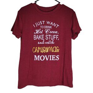 Christmas‎ Movie Baking Shirt Cocoa Holiday Spirit Winter Vibes Womens Small